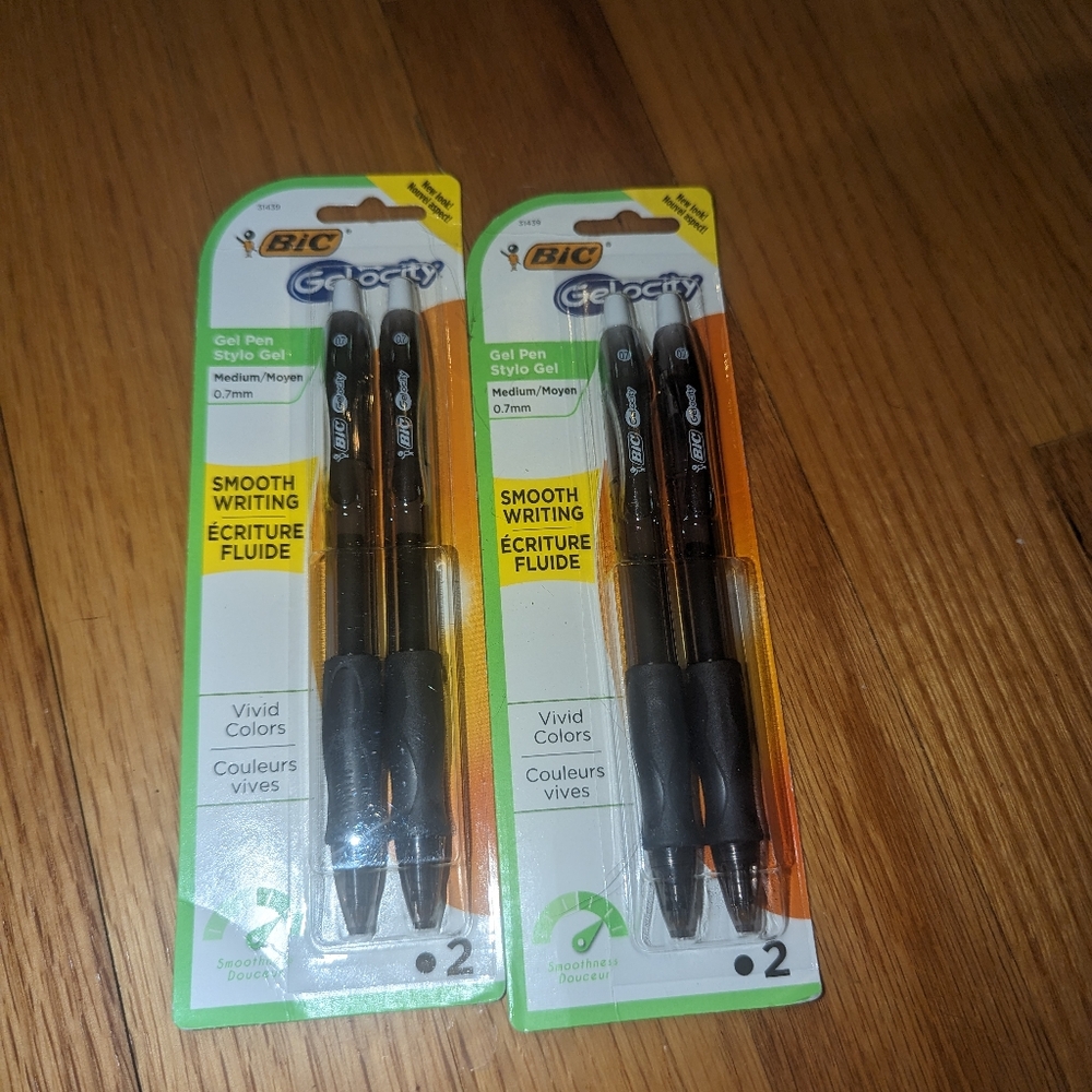 $5 Set of 2 Bic Gelocity Original 0.7mm 2 Pack - Black